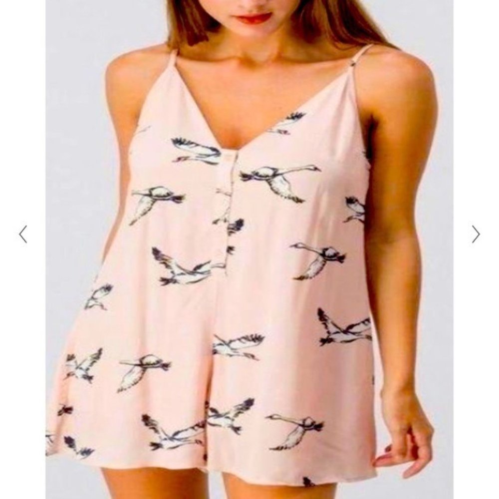 Vici Blush Romper with Geese Size Small